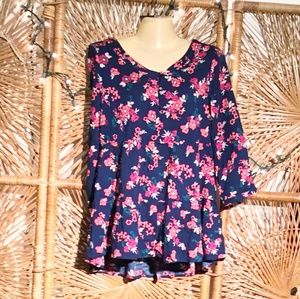 Red Camel Blouse Women Blue Size Small